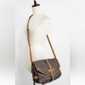 Louis Vuitton Brown and Tan Shoulder Bag